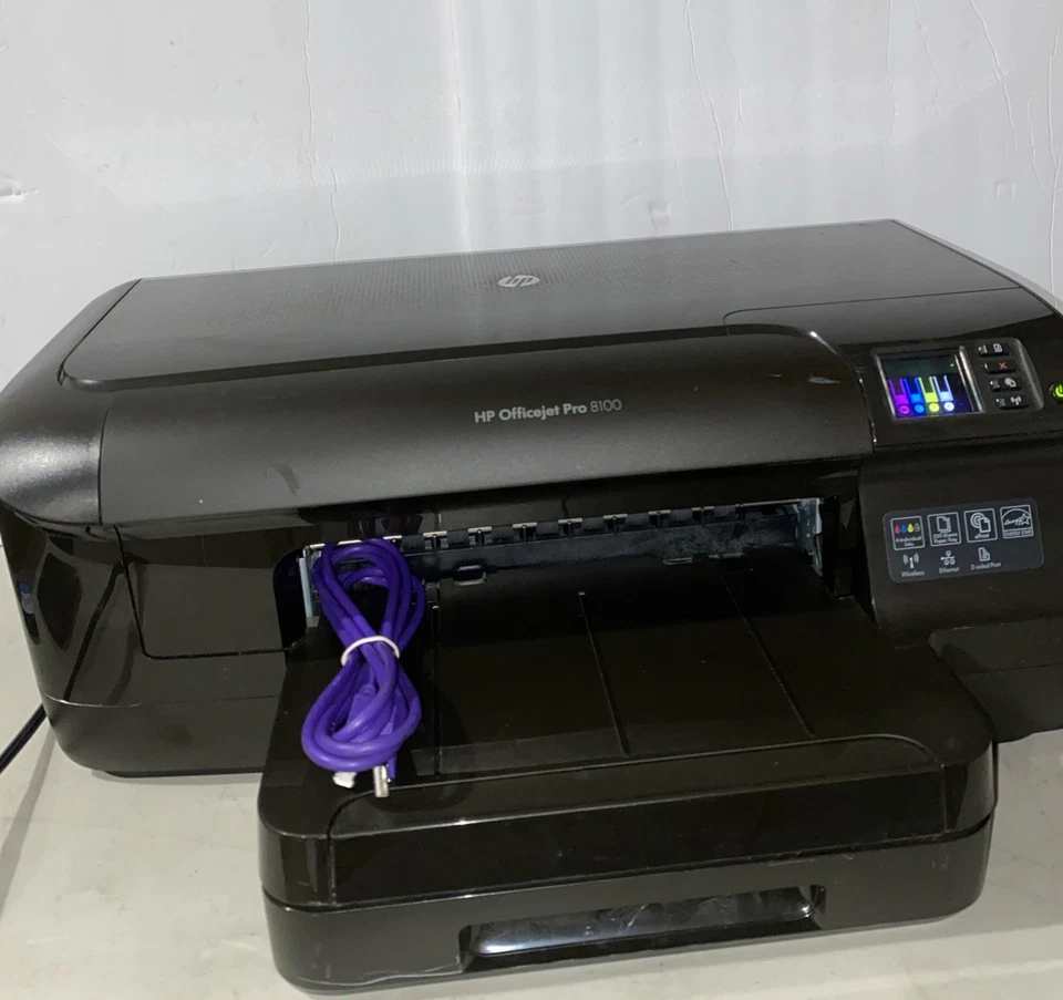 HP Officejet Pro 8100 Color Inkjet Printer With Full INK LOW USE Wi-Fi Duplex - Image 1 of 2