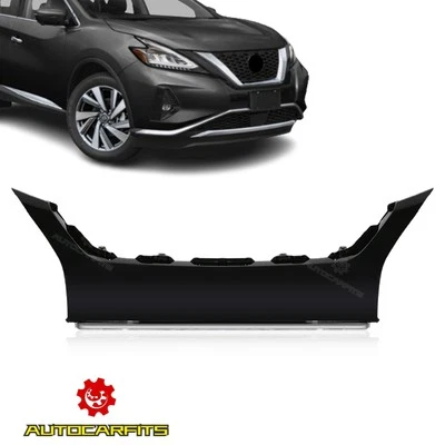 For 19-24 Nissan Murano Front Bumper Face Bar Chrome Trim Molding Step Pad Black - Image 1 of 4