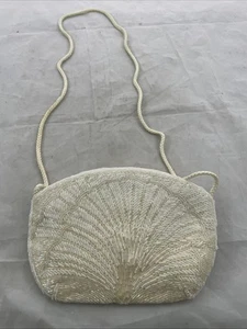 MAGID WHITE  BEADED EVENING PURSE SHOULDER STRAP - Picture 1 of 7