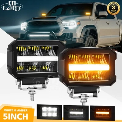 2x LED Arbeitsscheinwerfer Offroad SUV LKW Tagfahrlicht Positionslicht Nebel 12V - Bild 1 von 4