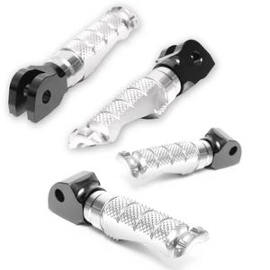 Silver CNC Front Rear R-FIGHT Footpegs For Tuono V4 R 1100 RR 11 12 13 14 15 - Bild 1 von 6