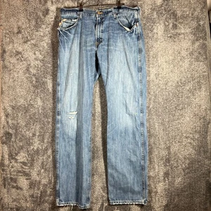 Ariat Jeans Mens 36x33 M3 Loose Fit Light Wash Fade Distressing Workwear Western - Picture 1 of 13
