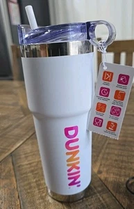 2025 Dunkin WHITE Americana Stainless Steel Tumbler 32oz  - Picture 1 of 5