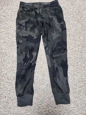 prAna Pants Women’s 4 Regular Green Camo Halle Jogger II Quick Dry Nylon Pockets - Image 1 of 4
