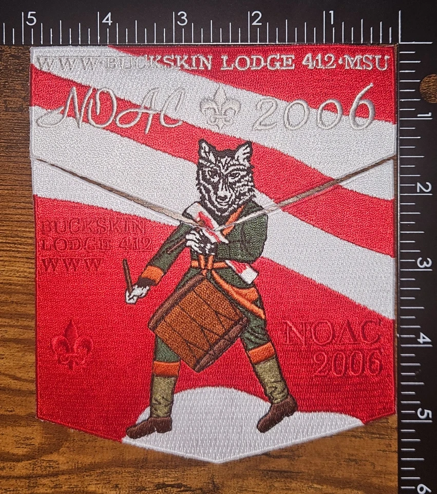 OA Lodge 412 Buckskin 2 Part Set New York NOAC 2006  Blue White & Red - Image 1 of 1