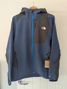 The North Face Softshell Hoody Jacket UK XL Blue/Asphalt Grey Mens BNWT - Picture 1 of 12