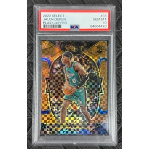 2022-23 Panini Select Jalen Duren #98 Copper Plaid Concourse Prizm /49 PSA 10 SP - Bild 1 von 2