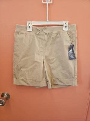 Nuevo con etiquetas Izod Niñas Talla 12.5 Plus Caqui Uniforme Escolar Pantalones Cortos Cintura Elástica Foto 1 de 4