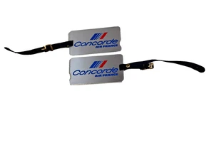 2 x Original Air France Concorde Metal Luggage Tags Rare Collectable - Picture 1 of 7