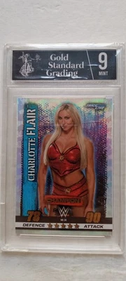 2017 Topps WWE Slam Attax 10th Edition Icon Holofoil Charlotte Flair #14 GSG 9🔥 - Image 1 of 4