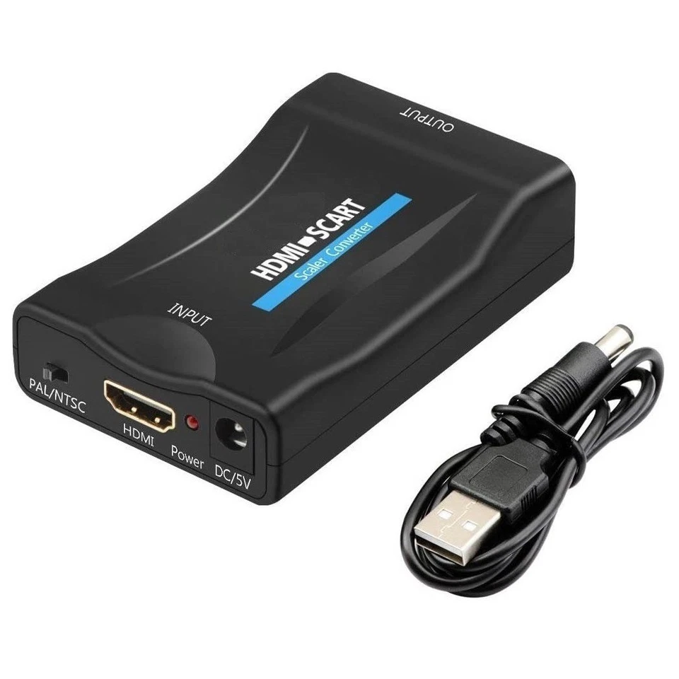 Scart zu auf HDMI Adapter Konverter Wandler AV Scaler Converter 1080P HD TV - Bild 1 von 4