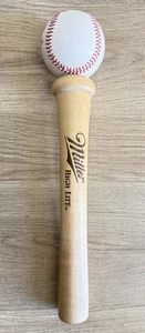 Miller Beer Tap Handle Knob Keg Bar Top Kegerator Brewing Baseball Bat - Picture 1 of 12