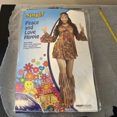 Paz y Amor, Disfraz Hippie, Talla Mediana-Grande 10-14 Foto 1 de 3