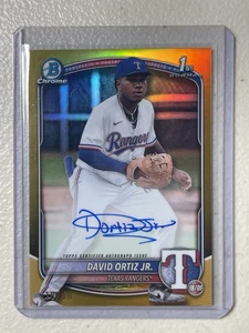 Bowman 2025 cromo béisbol David Ortiz Jr. automático/50 refractor de oro - Imagen 1 de 3