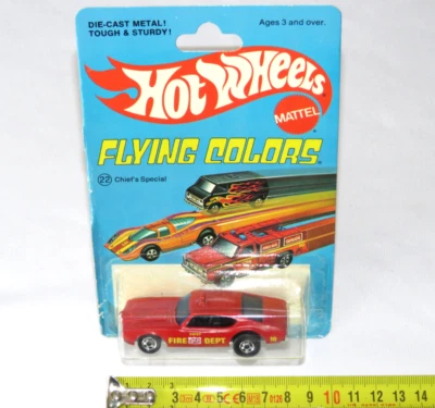 Vintage 1973 Hot Wheels Flying Colors Fire Chief Special No. 22 Blackwall - Image 1 of 4