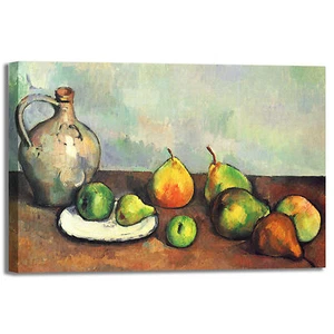 Cezanne Stillleben 47 Bild Druck Leinwand Gemälde mit Rahmen Wohnkultur Design - Bild 1 von 4