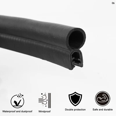 Rubber Edge Trim Bulb All Weather Protector, Anti-collision & Reduce Noise 25ft - Image 1 of 4