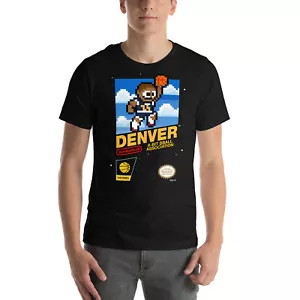 Denver Nuggets Basketball Jersey Team NES Nintendo Vintage 8-bit Retro T-Shirt - Picture 1 of 13