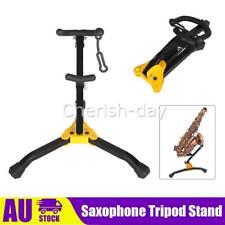 Portable Alto Tenor Sax Saxophone Tripod Stand Holder Folding Tool Black AU OZ