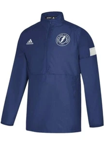 Adidas Tampa Bay Lightning Game Mode 1/4 Zip Team Stripe Pullover Jacket Mens XL - Picture 1 of 5
