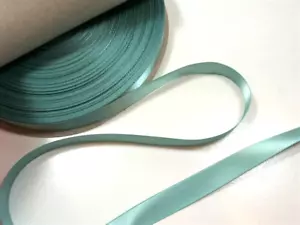 Sea Mist Green Single-Face Satin Ribbon 5/8 inch wide x 10 yards Polyester B35 - Picture 1 of 6