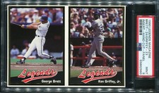 PSA 9 MINT 1990 LEGENDS MAGAZINE PANEL GEORGE BRETT KEN GRIFFEY JR. ROYALS B249