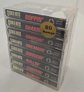 Gold Hits Collection 8 cassettes- 80 songs - 8 Sealed Cassettes - Foto 1 di 6