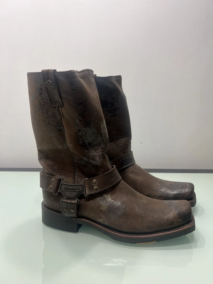 Botas Harley Davidson Sawyer para hombre 11 pulgadas marrón occidental talla 11 M Foto 1 de 4