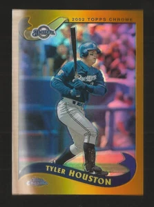 2002 Topps Chrome Tyler Houston Brewers #411 Gold Refractor Rare Short Print Sp - Picture 1 of 2