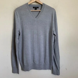 Banana Republic Pullover Pulli V-Ausschnitt grau Merino extra feine Wolle Gr. M - Bild 1 von 6