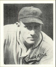 1936 Goudey Black and White '88 Reprints Baseball Card #20 Chuck Klein - NM-MT