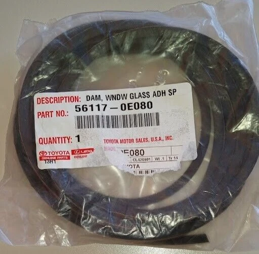 Tira adhesiva de vidrio para parabrisas Lexus OEM 1995 RX350/RX450h 561170E080 nuevo en paquete Foto 1 de 1