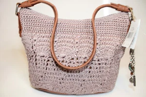 The Sak Hand Crocheted 109686 Vegan Recycled Bottle Lining NEW Tag Shoulder Bag - Picture 1 of 24