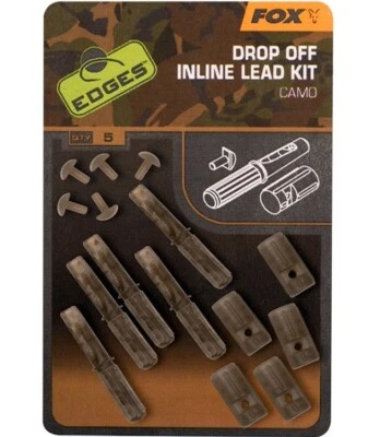 Fox Edges Camo Inline Lead Drop Off Kits NEW Carp Fishing Drop Off Kit - CAC782 - Image 1 of 3