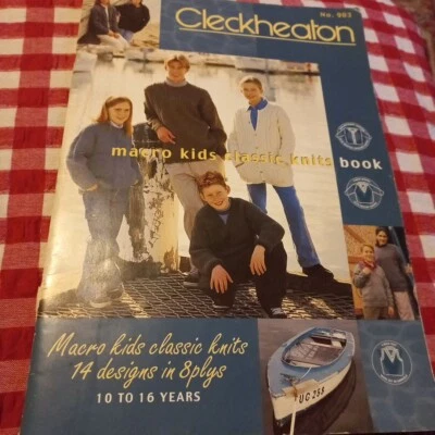 😇 Cleckheaton 903 Kids Classic Knits 10-16 yr Knitting Pattern 14 Des, 8 ply ** - image 1 of 4