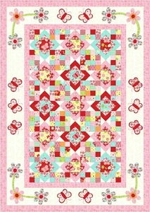 Big Butterfly Kids Quilts Pattern Heirloom QLT010 Single Bed 58 x 82" Flowers - Picture 1 of 1