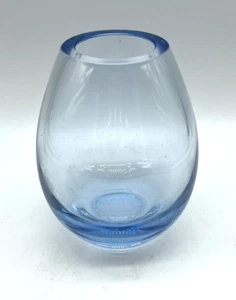 Per Lutken Signed Hellas Glass Vase in Aqua for Holmegaard Denmark 220046 MCM - Picture 1 of 8