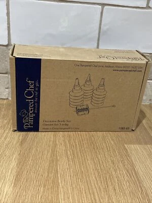 Pampered Chef Decorator Icing Bottles Set Of 3 1585-03 Boxed New Gift Cake - Image 1 of 4
