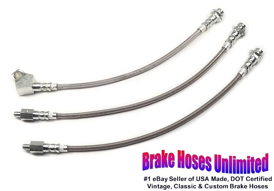 JUEGO MANGUERA FRENO ACERO INOXIDABLE FORD MAVERICK 1971 1972 con motores 170 y 200 Foto 1 de 1