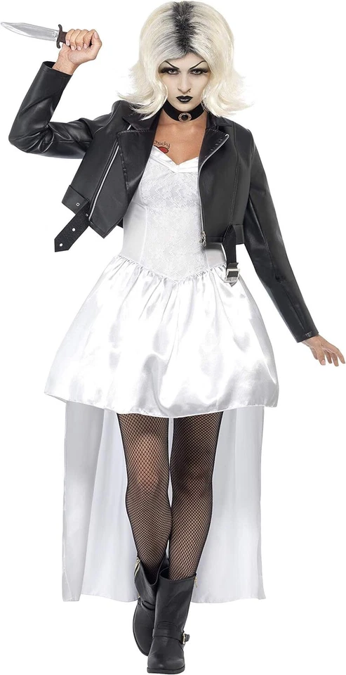 Smiffys Womens White Bride of Chucky Costume - US Dress 10-12 US — 第 1/3 张图片