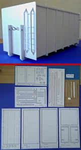 Polystyrol Bausatz Truck LKW Abrollcontainer Mulde CNC 1/24 (09) Modellbausatz - Bild 1 von 14