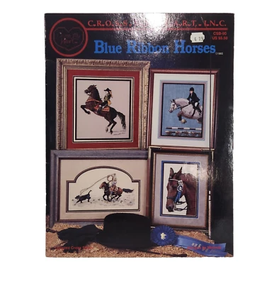 1993 Blue Ribbon Horses Cross Stitch Pattern CSB-90 Cross My Heart, Inc. - Image 1 of 4