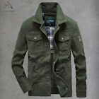 Men Cotton Military Coat Autumn Casual Multi-pocket Army Jacket Fashion Outwear 