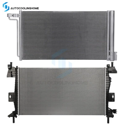 Radiador de refrigeración y condensador de aire acondicionado para Ford Focus 2015 2016 2017 2018 Foto 1 de 4