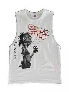 Gorillaz Sleeveless Stylo Art White Rock Originals Graphic Band T-Shirt 2 Sizes - Bild 1 von 6