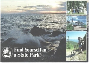 Postcard, Find Yourself in a State Park, Massachusetts c1980s Maudslay, Unposted - Picture 1 of 1
