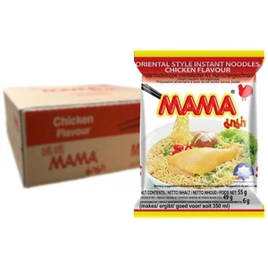 30x55g  MAMA Huhn Chicken Instant Nudelsuppe Instantnudeln Tütensuppen - Bild 1 von 3