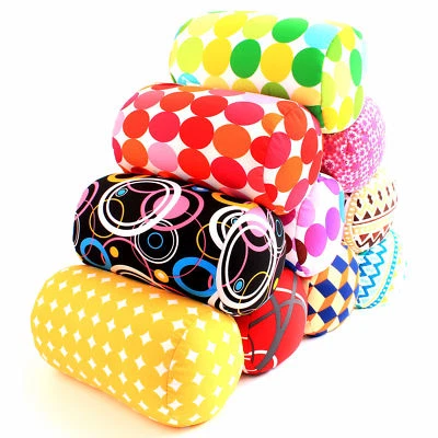 Micro Bead Roll Pillow Cushion 7" x 13" Comfort Head Neck Back Waist Travel Home - Image 1 of 4