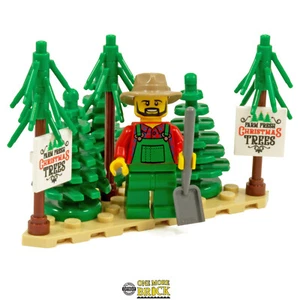 Weihnachtsbaumverkäufer | Weihnachten Minifigur Winterdorf | Bausatz aus echtem LEGO - Bild 1 von 2