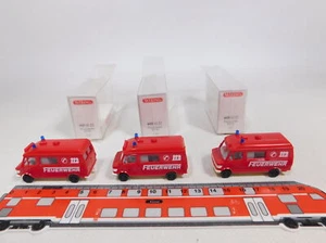 CZ380-0.5# 3X H0 1:87 605 01 22 RTW/Rescue Vehicle MB Fire Brigade/FW TOP+Box - Picture 1 of 5